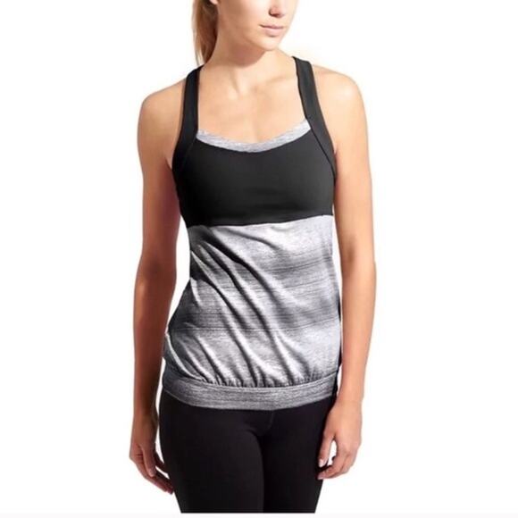 NWT Athleta Stride Crunch And Punch Tank Top Cross Strappy Back Coloblock Small - Picture 3 of 16